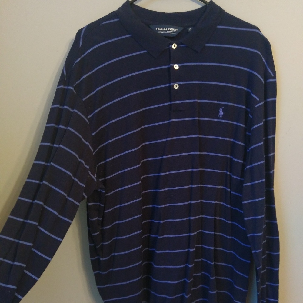 2XL Polo Golf striped long sleeve shirt